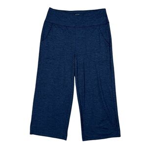 G4Free Wide Leg Cropped Yoga Pants Womens Size Medium Stretch Blue